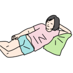 悪い姿勢で寝転がる