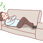 ソファーで寝ていて腰痛