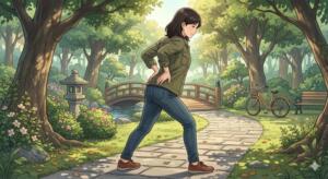 腰が痛くて出尻になる女性