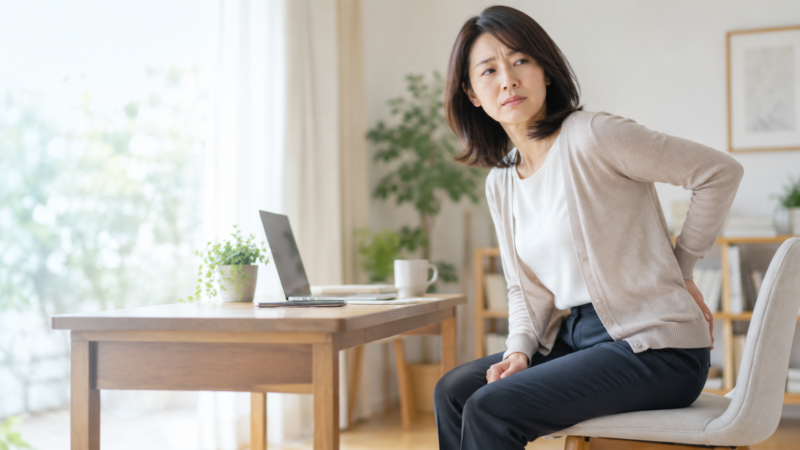 腰椎ヘルニアの女性